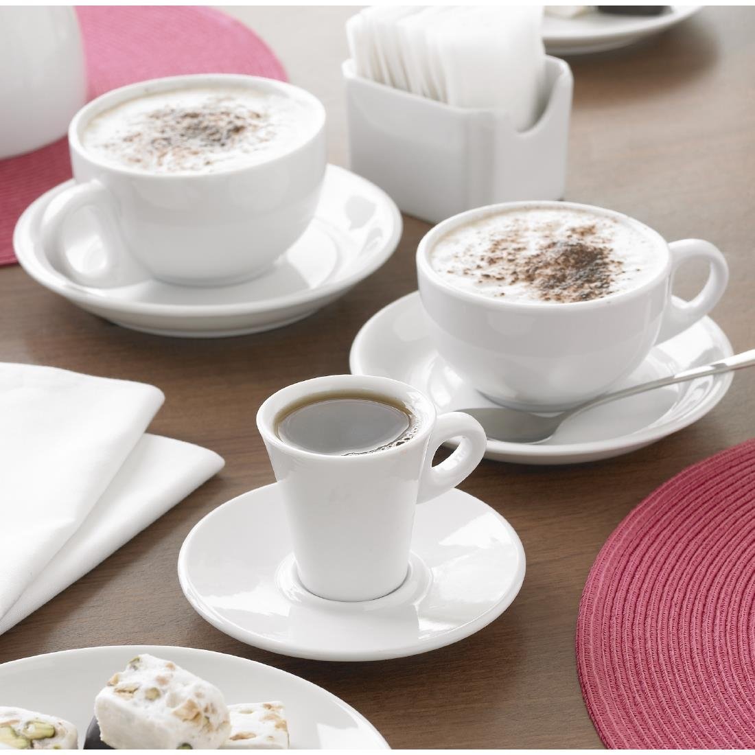 CB470 Olympia Whiteware Cappuccino Saucers (Pack of 12)