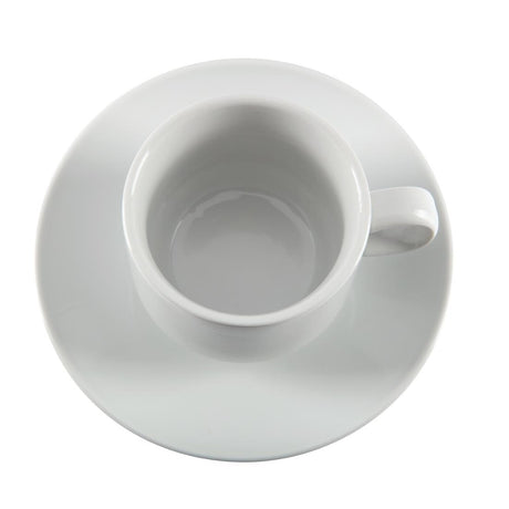 CB467 Olympia Whiteware Stacking Tea Cups 7oz 200ml (Pack of 12)