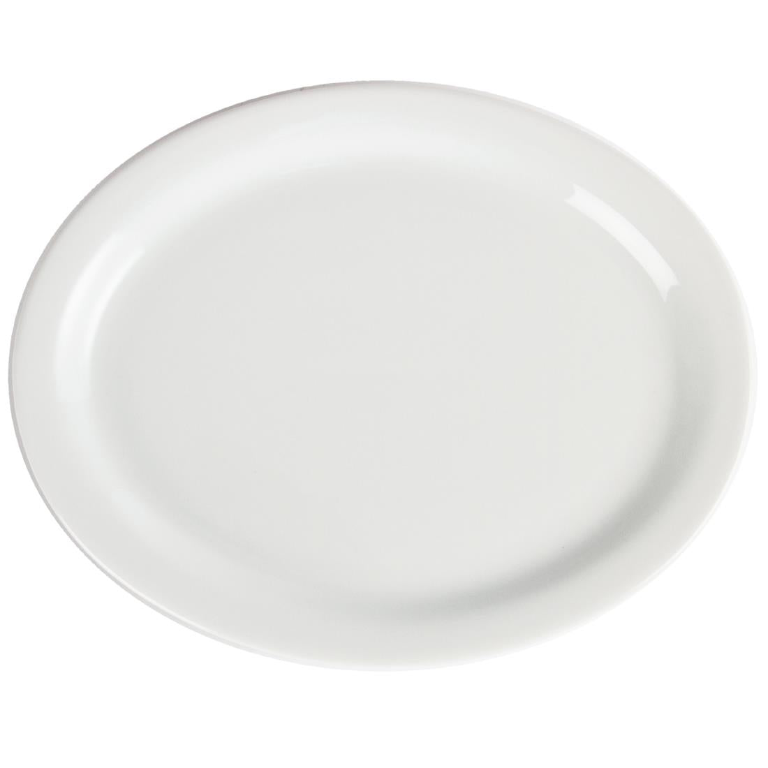 CB477 Olympia Whiteware Oval Platters 250mm (Pack of 6)
