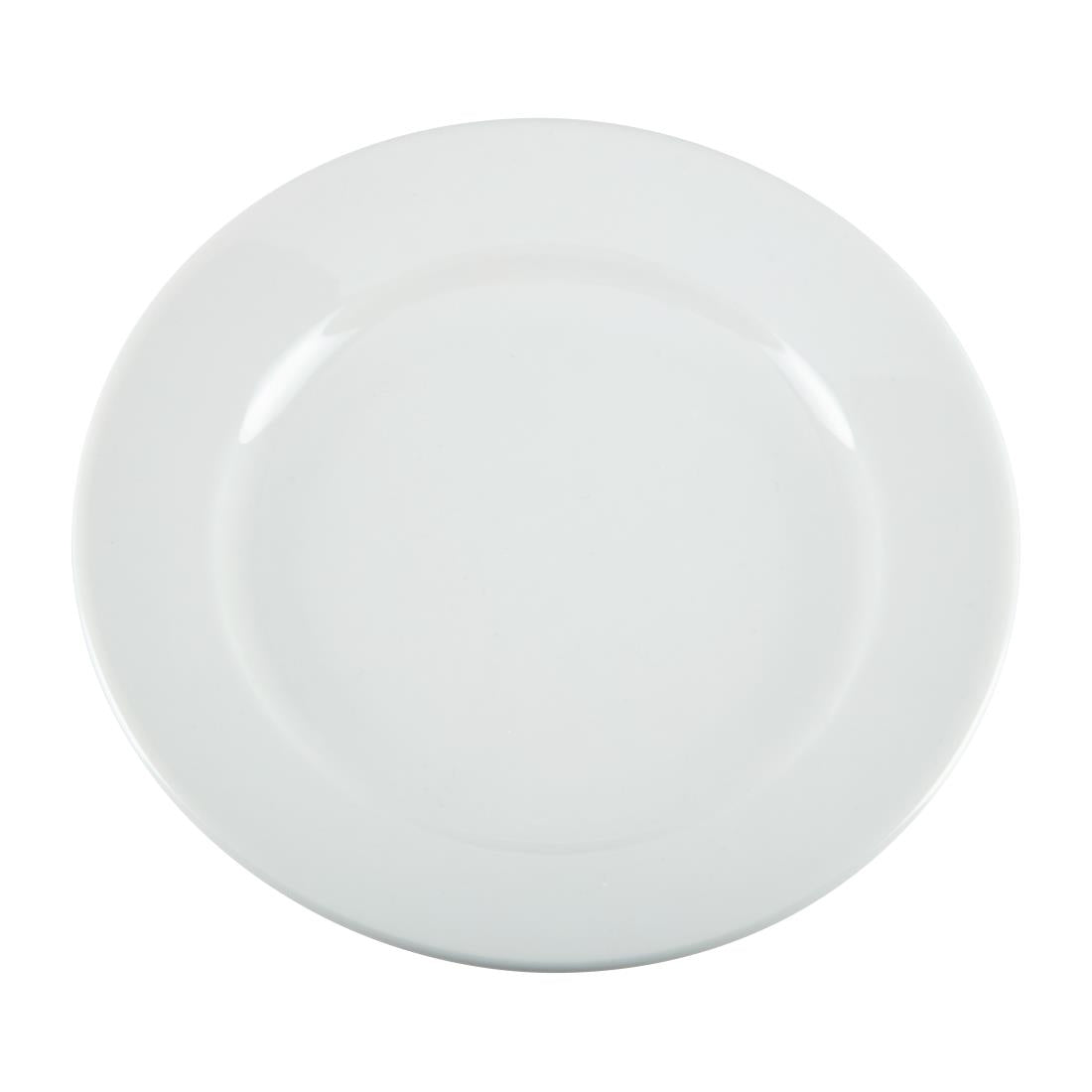 CB478 Olympia Whiteware Wide Rimmed Plates 165mm (Pack of 12)