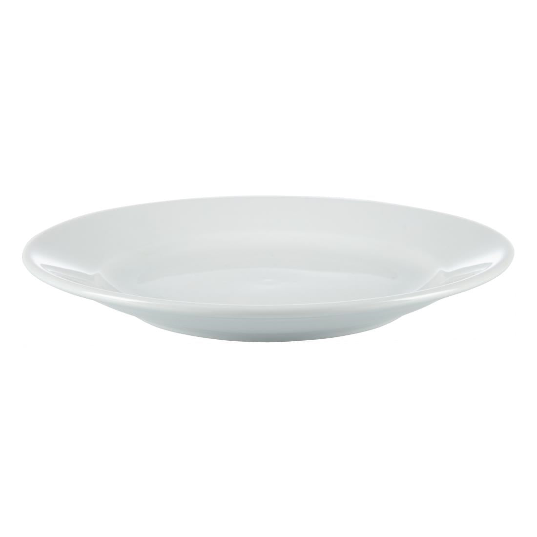 CB478 Olympia Whiteware Wide Rimmed Plates 165mm (Pack of 12)