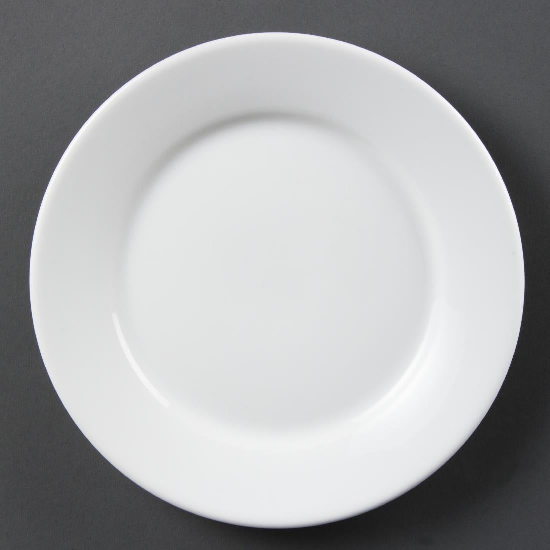 CB480 Olympia Whiteware Wide Rimmed Plates 230mm (Pack of 12)