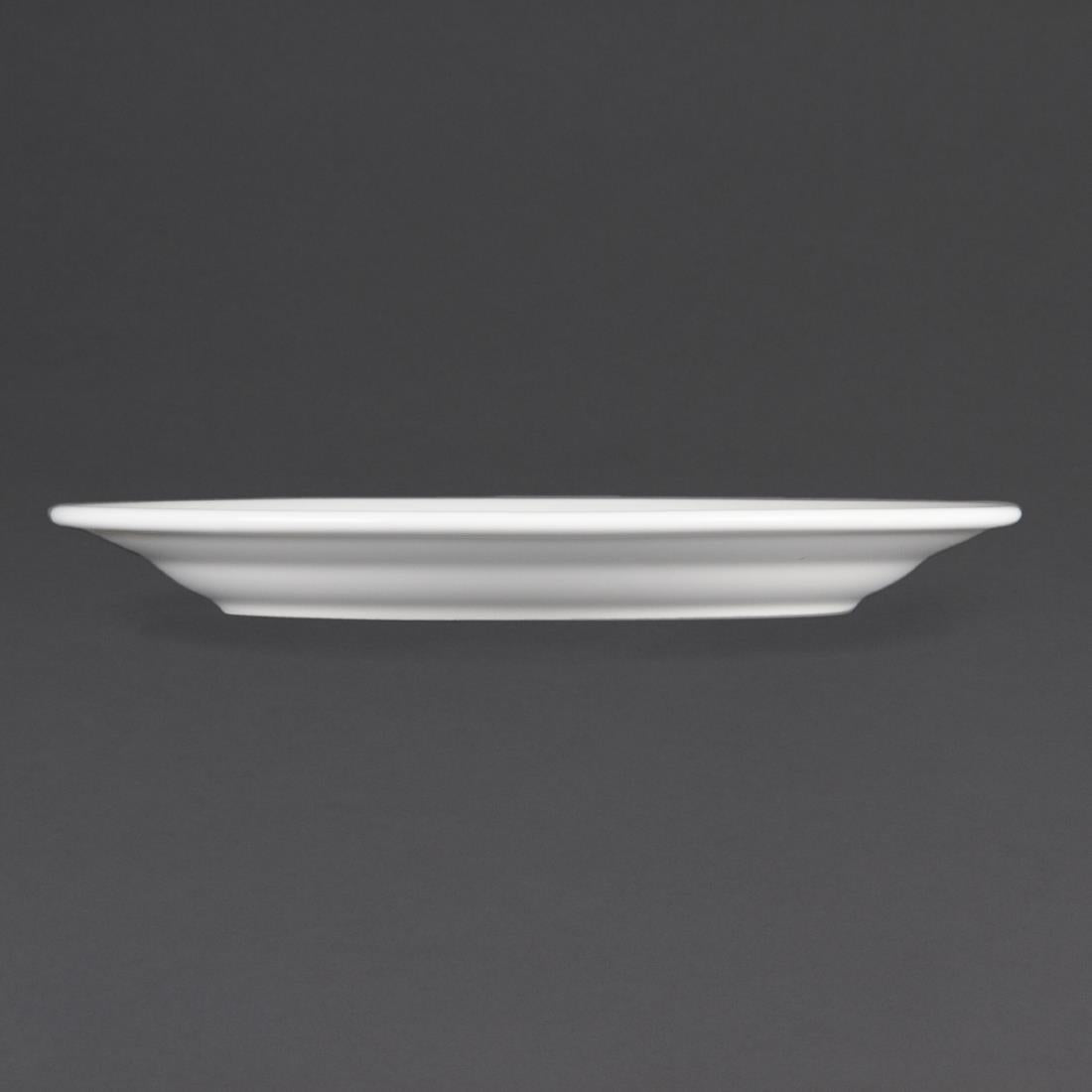 CB480 Olympia Whiteware Wide Rimmed Plates 230mm (Pack of 12)