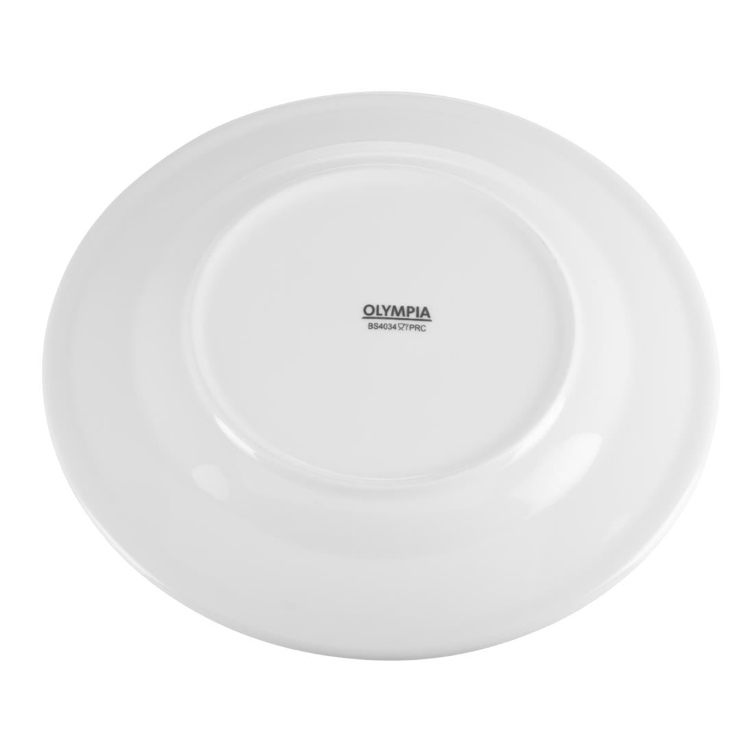 CB480 Olympia Whiteware Wide Rimmed Plates 230mm (Pack of 12)