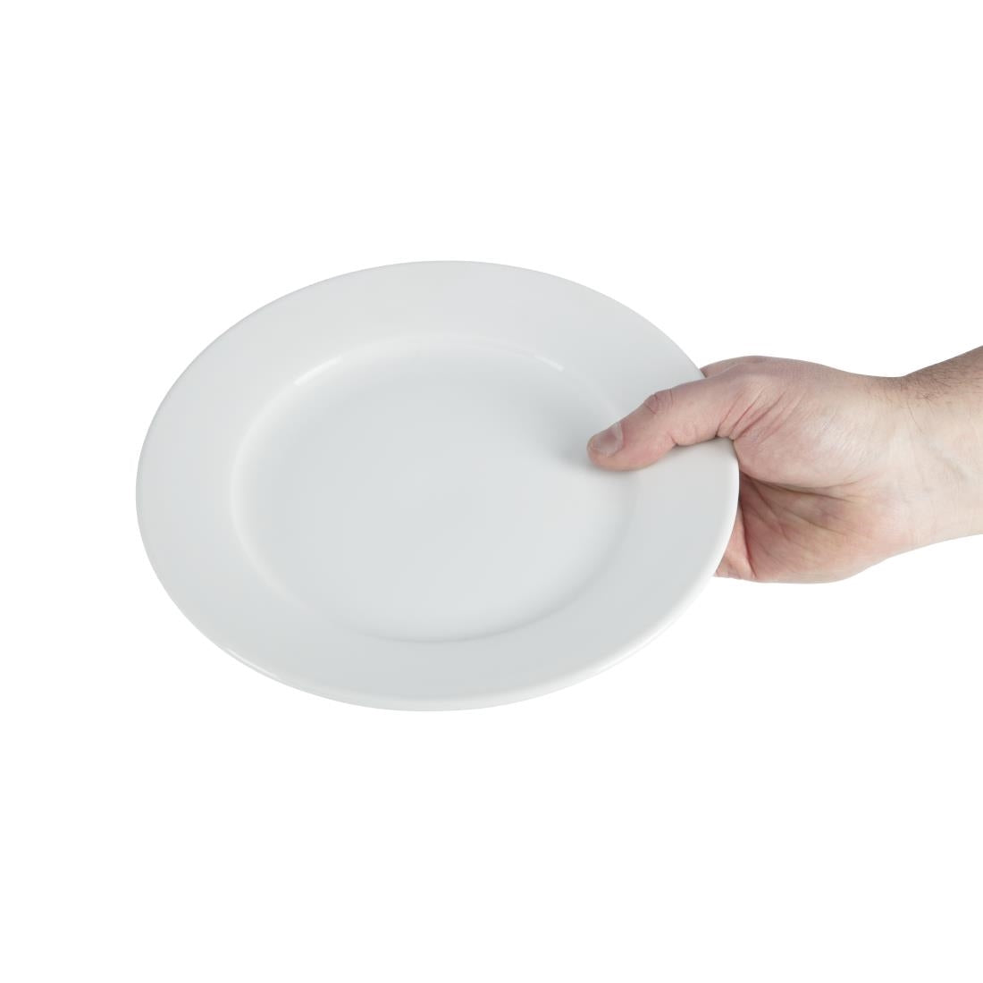 CB480 Olympia Whiteware Wide Rimmed Plates 230mm (Pack of 12)