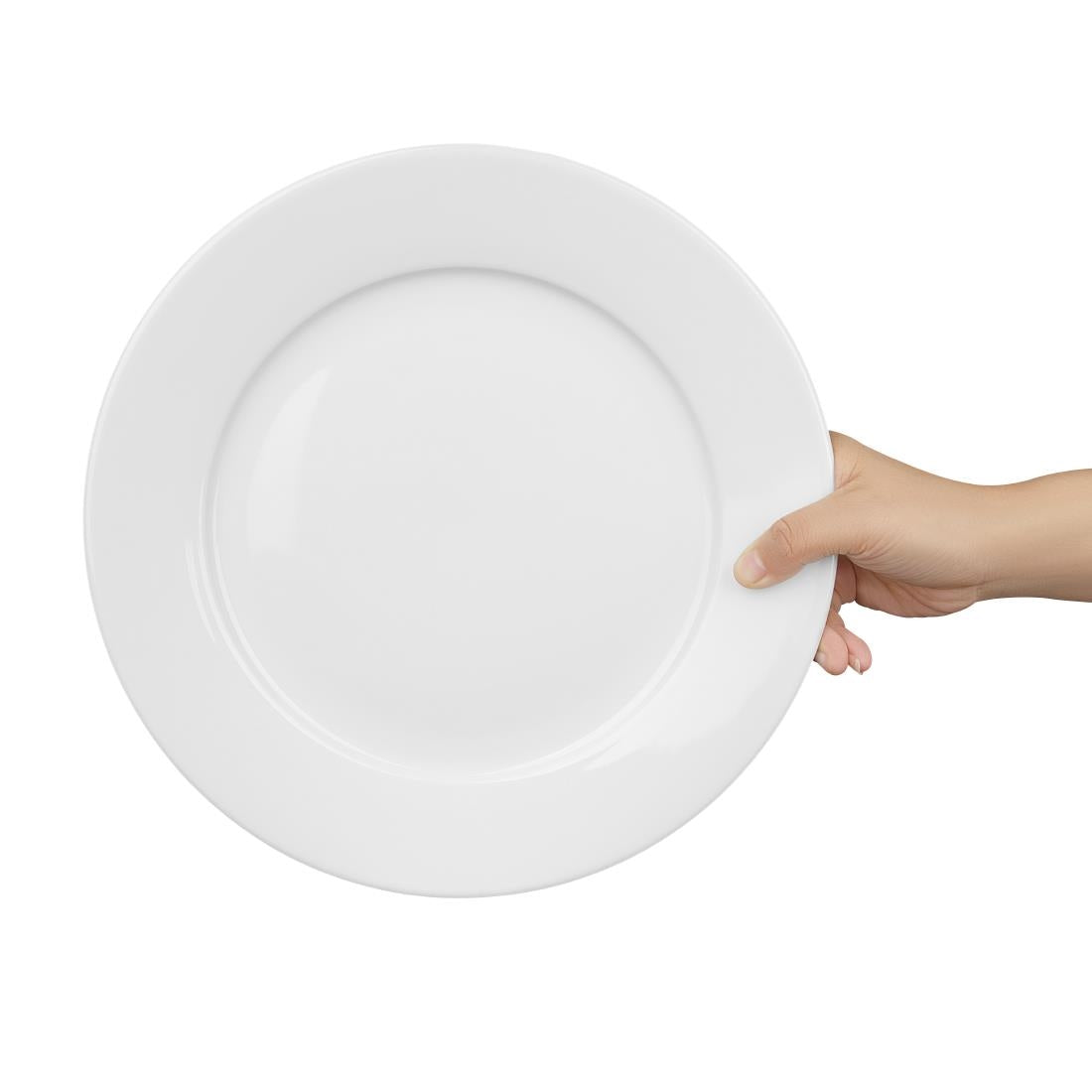 CB482 Olympia Whiteware Wide Rimmed Plates 280mm (Pack of 6)