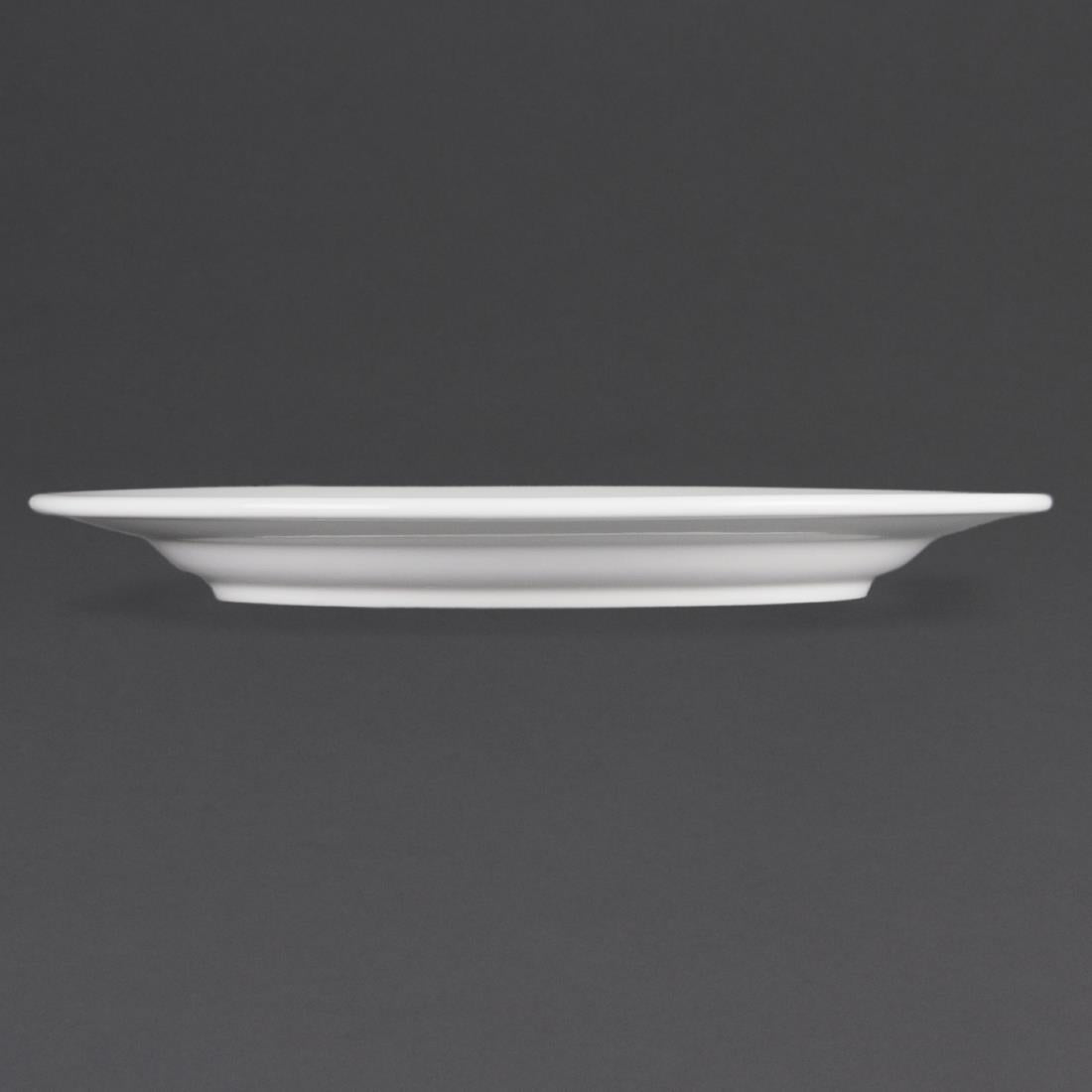 CB482 Olympia Whiteware Wide Rimmed Plates 280mm (Pack of 6)