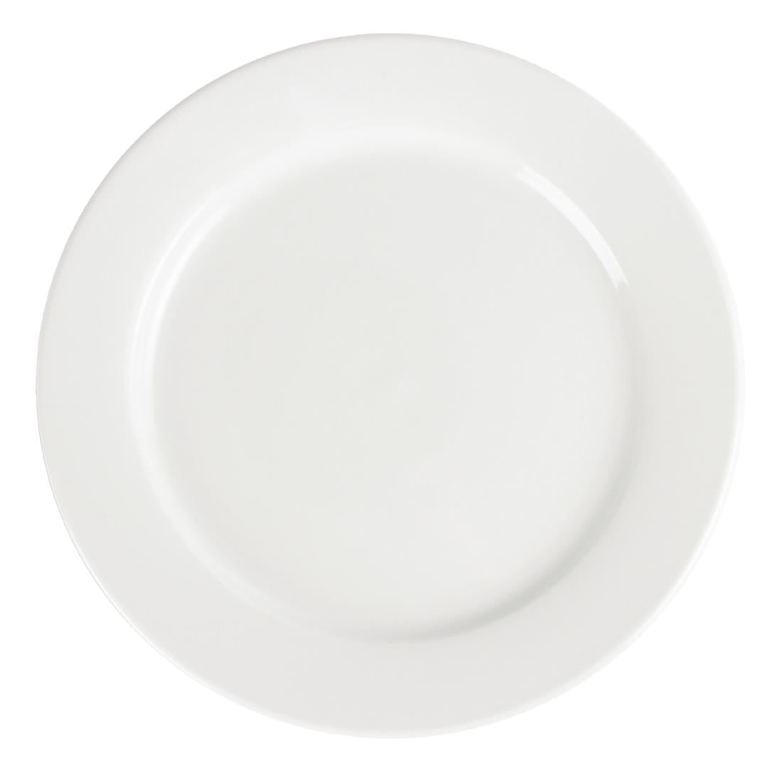 CB482 Olympia Whiteware Wide Rimmed Plates 280mm (Pack of 6)