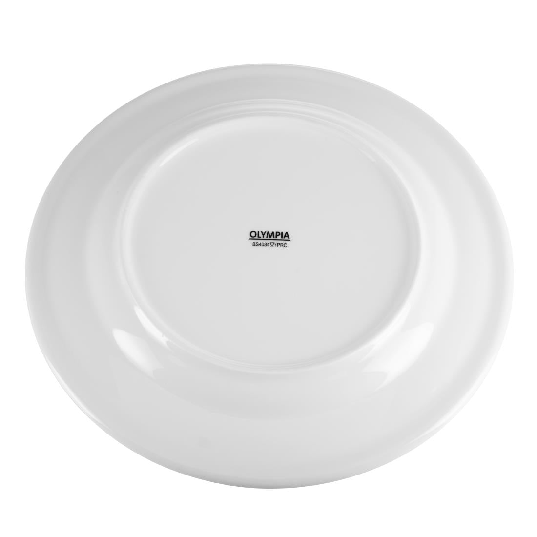 CB482 Olympia Whiteware Wide Rimmed Plates 280mm (Pack of 6)