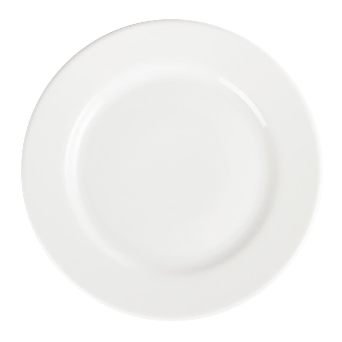 CB483 Olympia Whiteware Wide Rimmed Plates 310mm (Pack of 6)