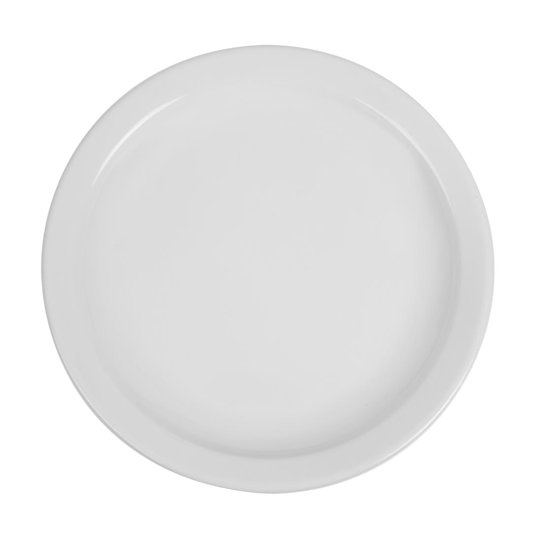 CB490 Olympia Whiteware Narrow Rimmed Plates 250mm (Pack of 12)