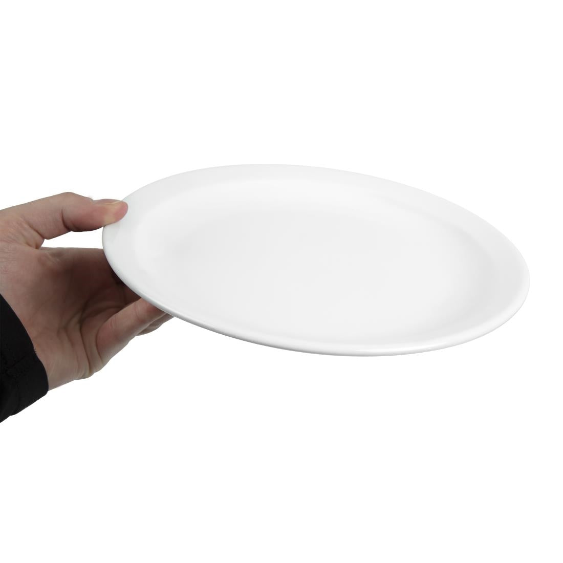 CB490 Olympia Whiteware Narrow Rimmed Plates 250mm (Pack of 12)