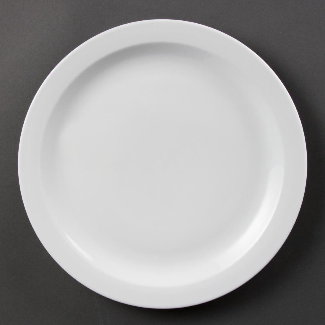 CB491 Olympia Whiteware Narrow Rimmed Plates 280mm (Pack of 6)