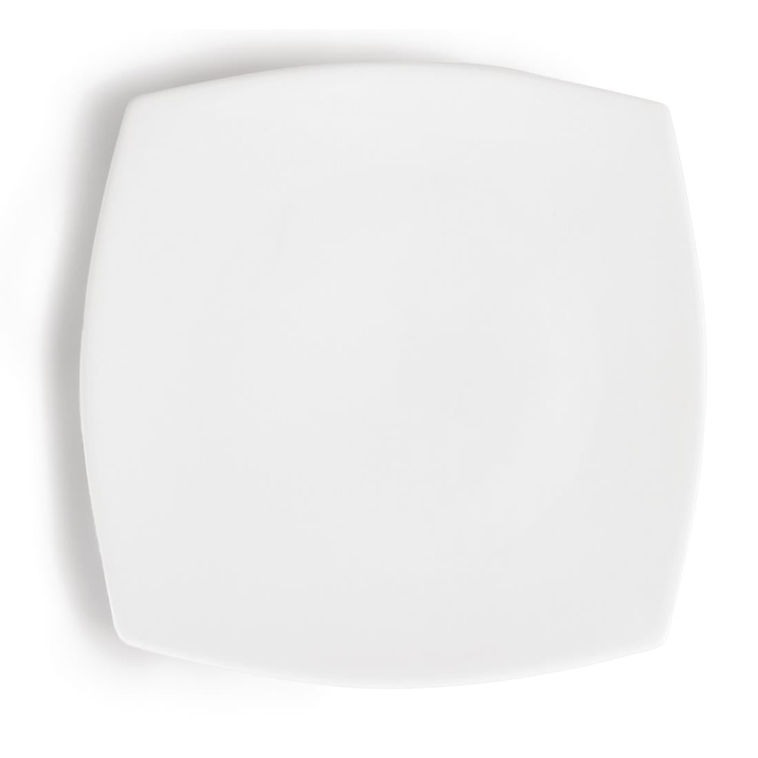 CB493 Olympia Whiteware Rounded Square Plates 270mm (Pack of 6)