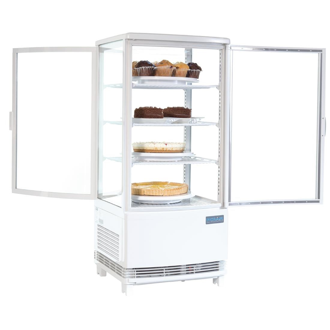 CX576 Polar C-Series Energy Efficient Curved Door Display Fridge White 86Ltr