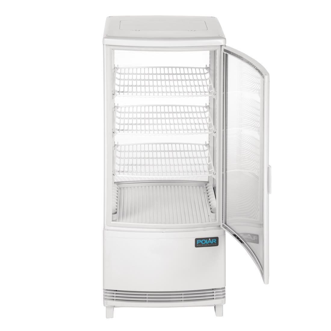 CX576 Polar C-Series Energy Efficient Curved Door Display Fridge White 86Ltr