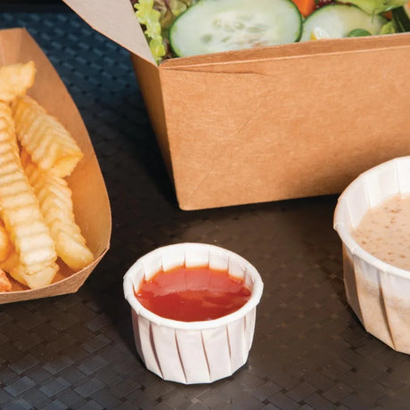 CX080 Recyclable Paper Sauce Pots Small 1oz (Pack of 250) - JD Catering Equipment Solutions Ltd