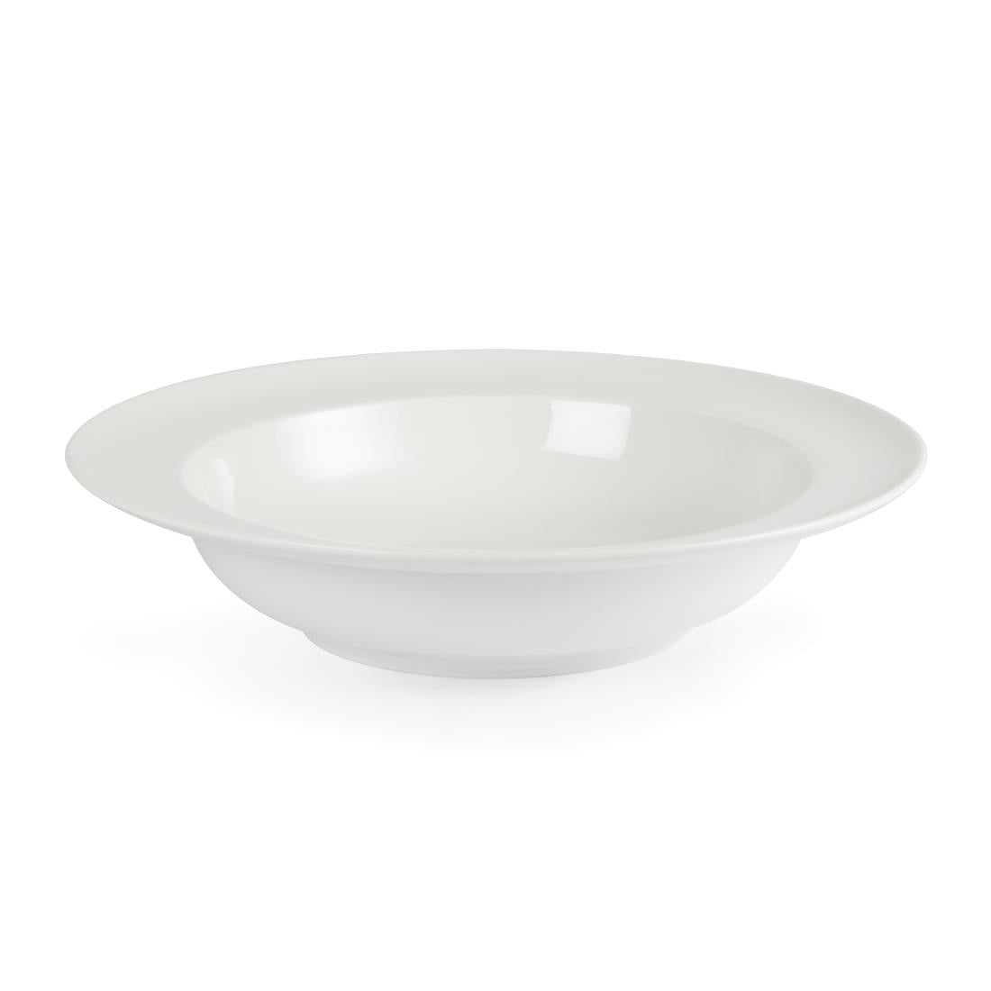 CB694 Olympia Whiteware Wide Rim Bowls 228mm 710ml 25oz (Pack of 4)