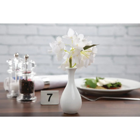 W437 Olympia Whiteware Bud Vases 125mm (Pack of 12) - JD Catering Equipment Solutions Ltd