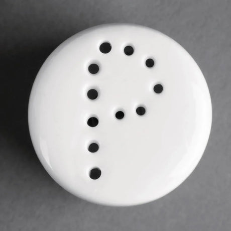 CB703 Olympia Whiteware Pepper Shakers 80mm (Pack of 12) - JD Catering Equipment Solutions Ltd