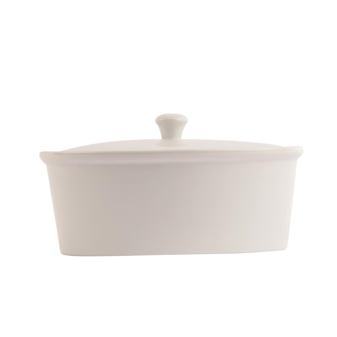 CB712 Olympia Whiteware Oval Casserole Dish 2.2Ltr