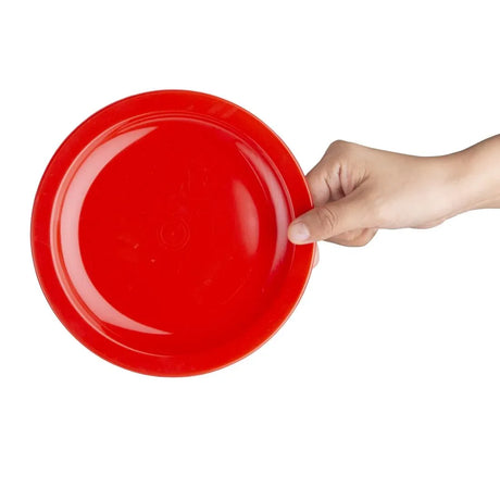 CB766 Olympia Kristallon Polycarbonate Plates Red 172mm (Pack of 12) - JD Catering Equipment Solutions Ltd