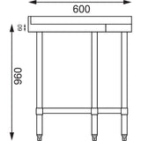 CB907 Vogue Stainless Steel Corner Table 600mm