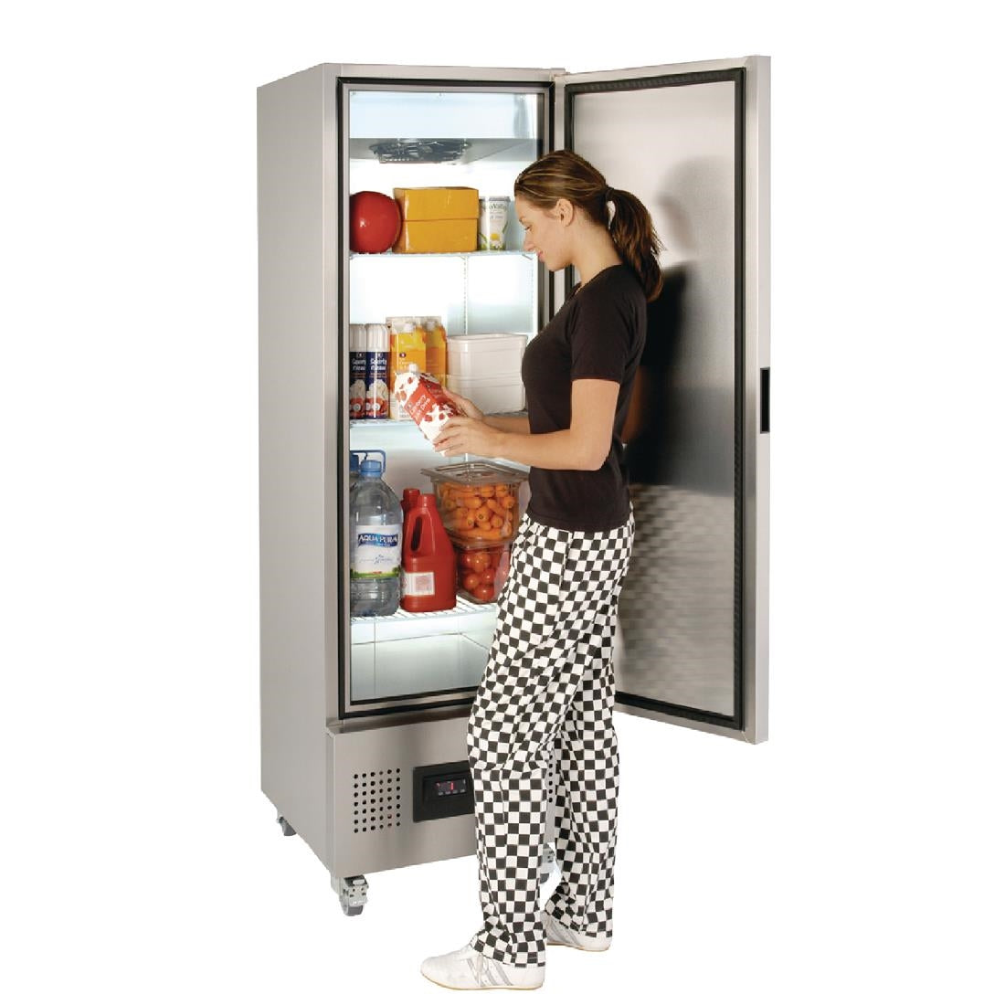 Foster Single Door Slimline Fridge Stainless Steel 400Ltr FSL400H 11-300
