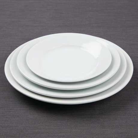 Olympia Athena Wide Rimmed Plates 254mm (4 Pack)