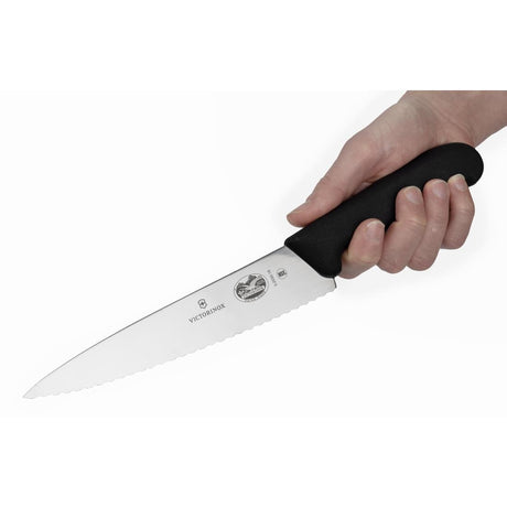 CC265 Victorinox Fibrox Serrated Carving Knife 19cm