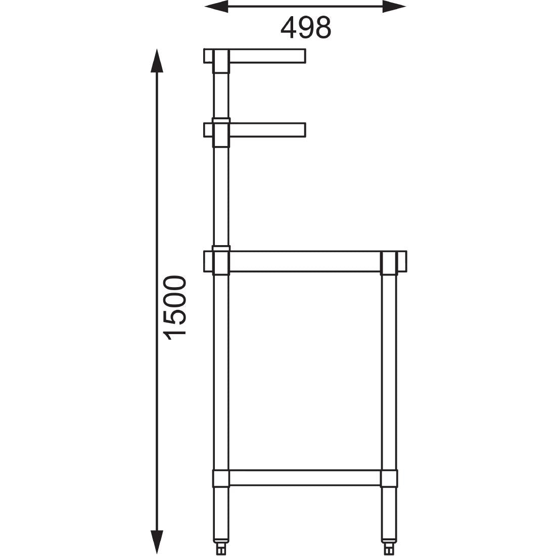 CC360 Vogue Stainless Steel Prep Station 1800x600mm