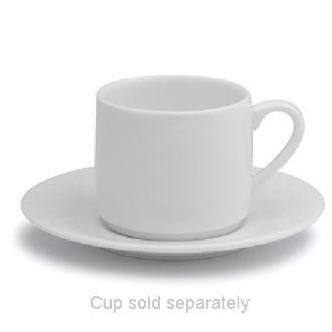 Elia Glacier Fine China Espresso Cups Saucers 115mm (6 Pack)