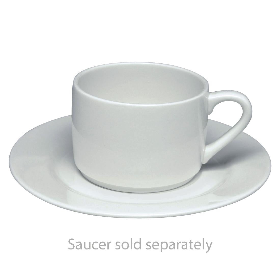 Elia Glacier Fine China Stackable Tea Cups 240ml (6 Pack)