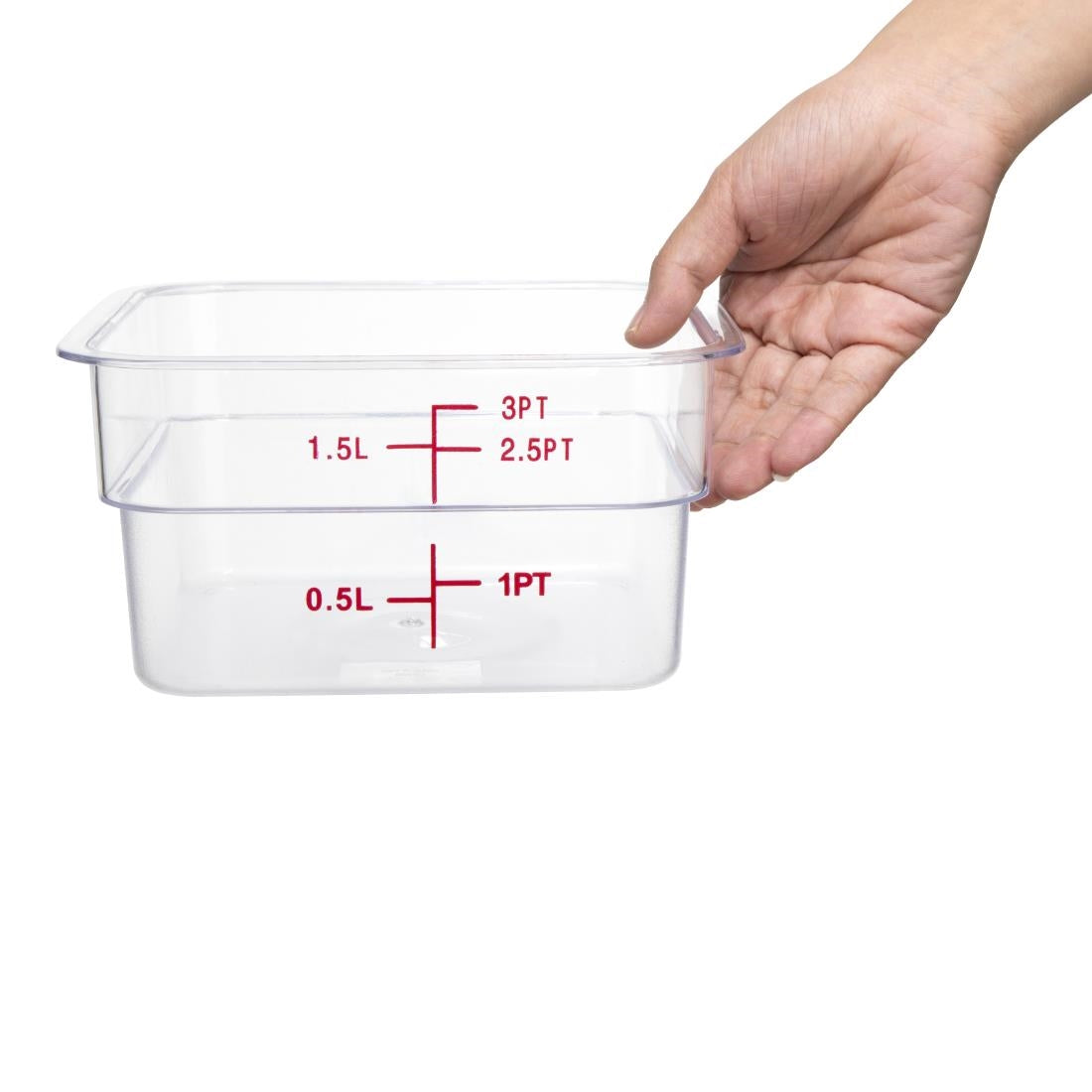 CF020 Vogue Polycarbonate Square Storage Container 1.5Ltr