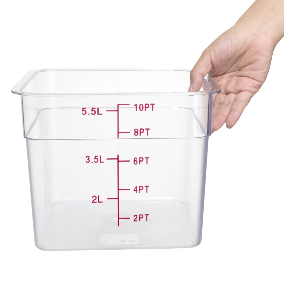 CF022 Vogue Polycarbonate Square Storage Container 5.5Ltr