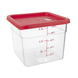 CF041 Vogue Square Food Storage Container Lid Red Medium