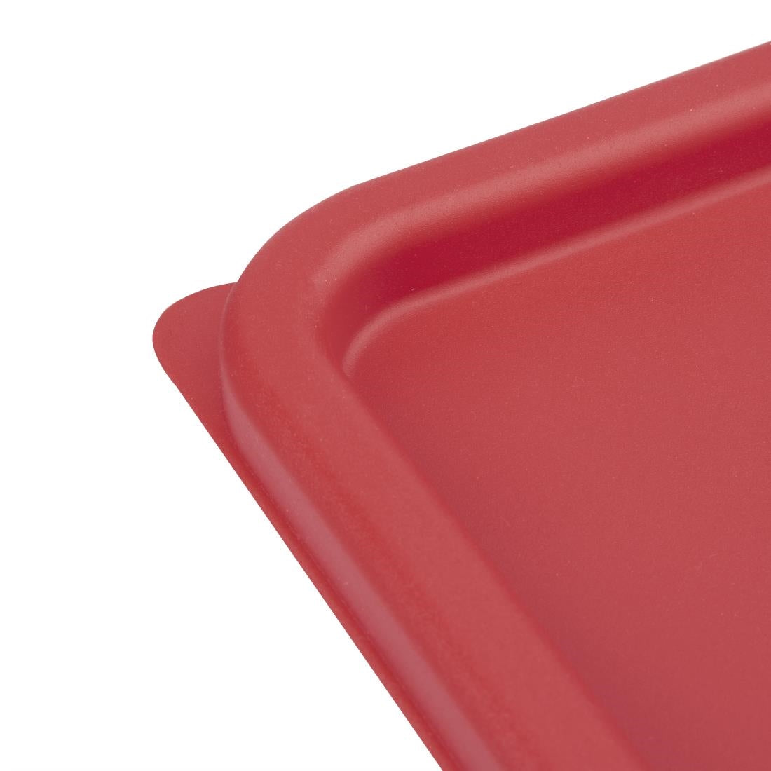 Vogue Square Food Storage Container Lid Red Medium