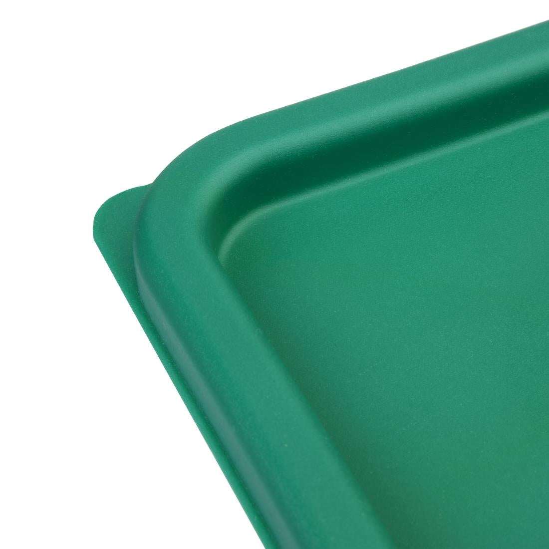 Vogue Square Food Storage Container Lid Green Medium