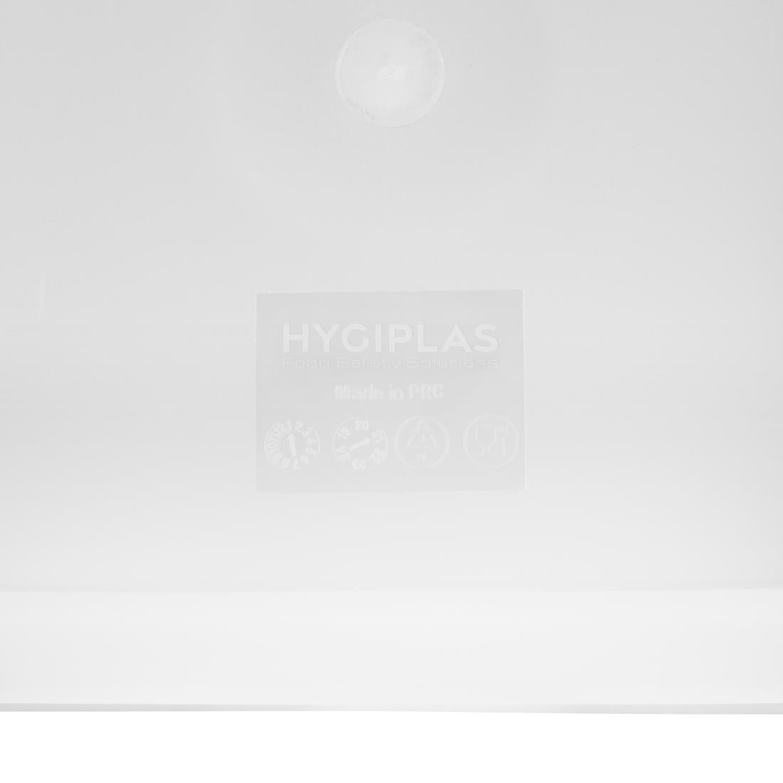 CF050 Vogue Polycarbonate Square Food Storage Container Lid White Medium
