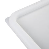 CF050 Vogue Polycarbonate Square Food Storage Container Lid White Medium