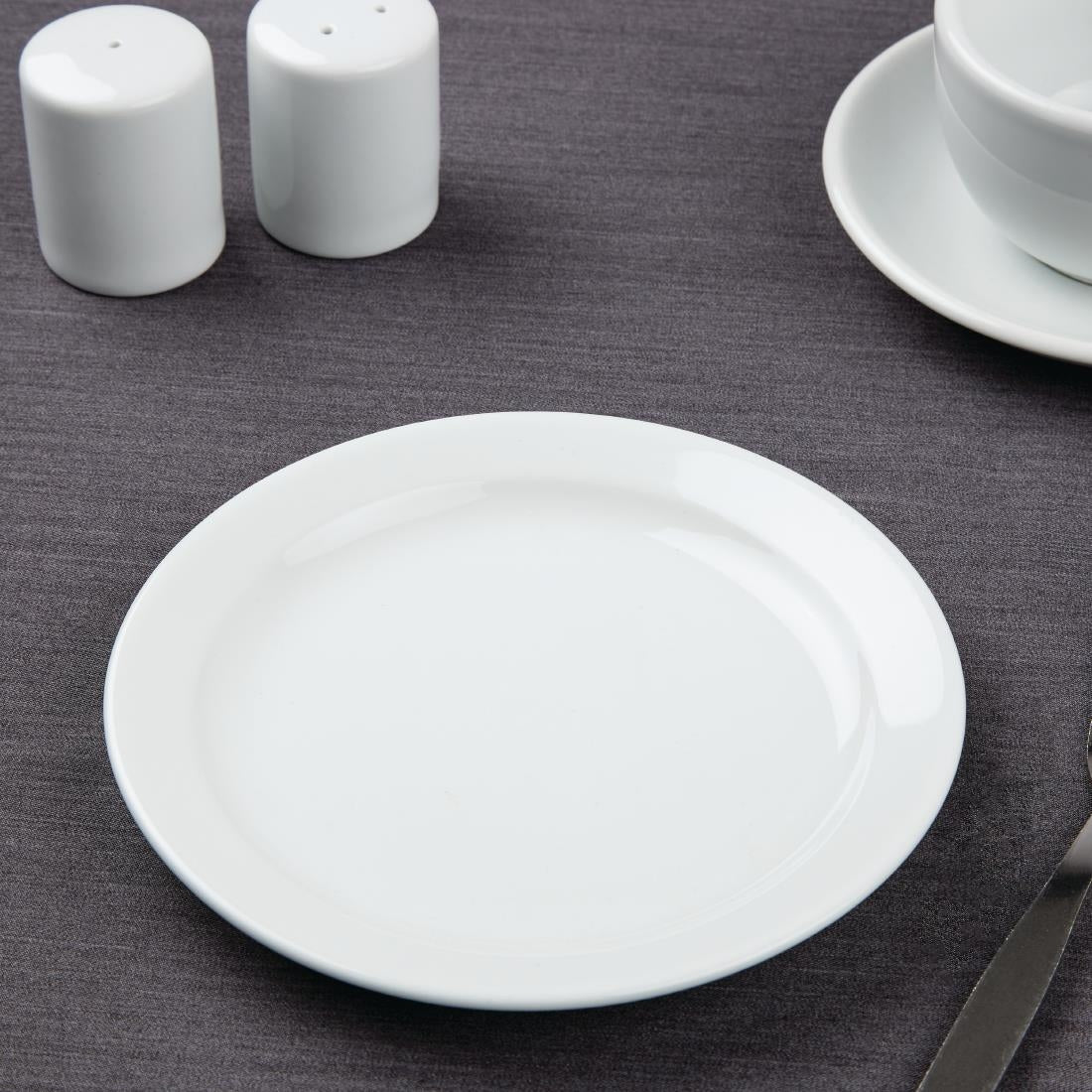 CF360 Olympia Athena Narrow Rimmed Plates 165mm (Pack of 12)