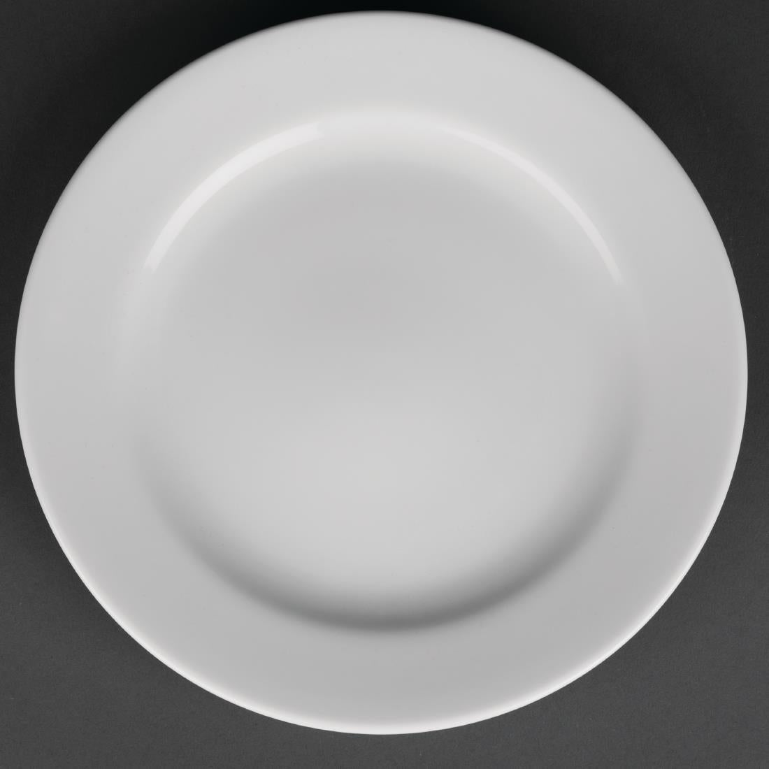 CG007 Royal Porcelain Classic White Wide Rim Plates 210mm (Pack of 12)