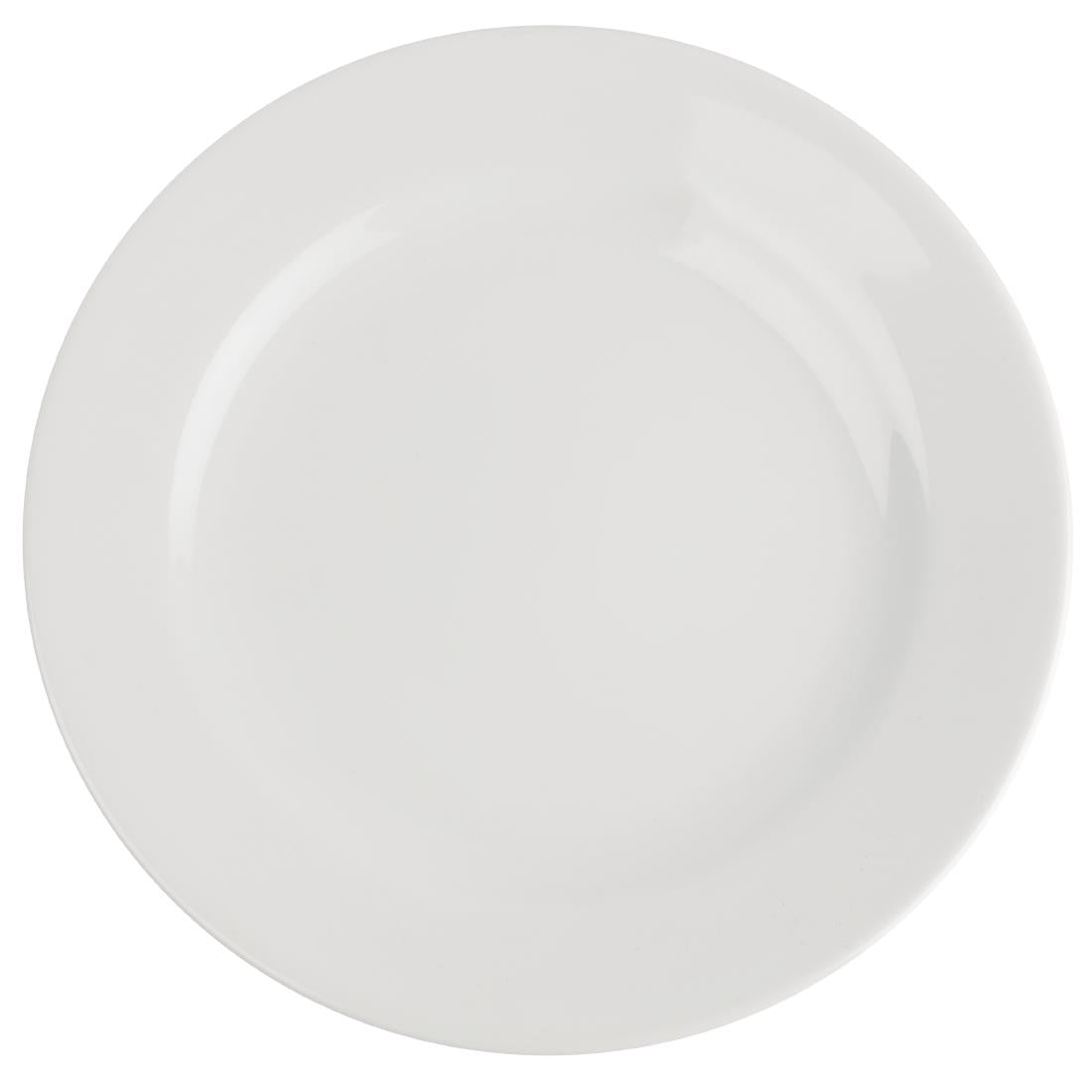 CG007 Royal Porcelain Classic White Wide Rim Plates 210mm (Pack of 12)