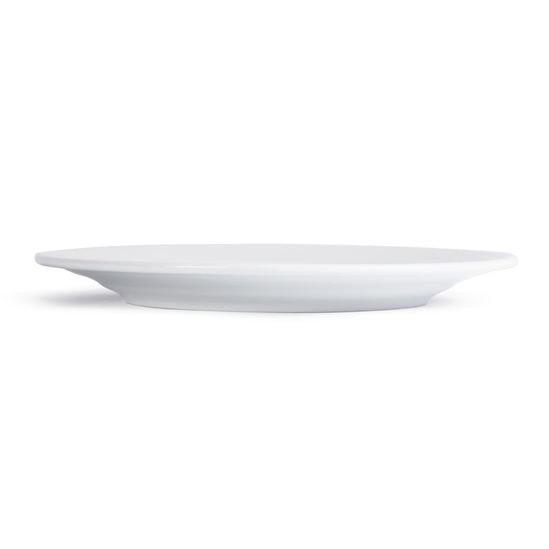 CG008 Royal Porcelain Classic White Wide Rim Plates 240mm (Pack of 12)