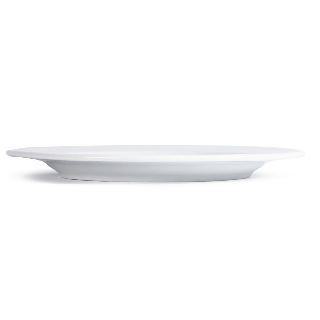 CG009 Royal Porcelain Classic White Wide Rim Plates 260mm (Pack of 12)