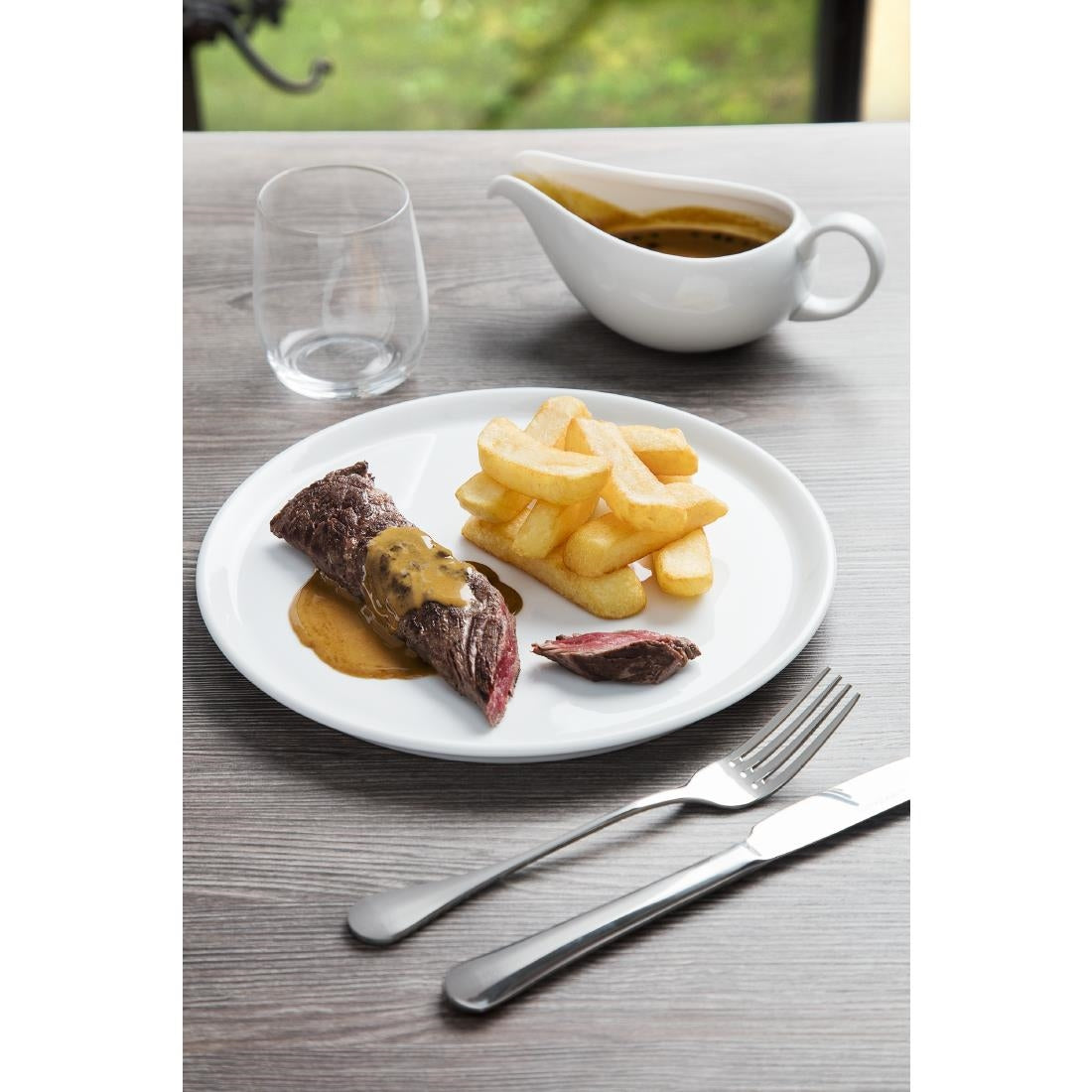 GT932 Royal Porcelain Classic White Gravy Boat 380ml (Pack of 2)
