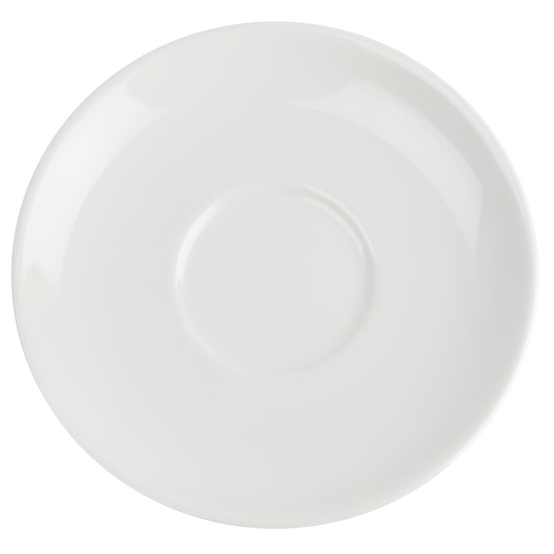 CG035 Royal Porcelain Classic White Tea Cup Saucers 150mm (Pack of 12)