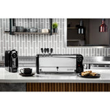 Rowlett Esprit 6 Slot Toaster Jet Black with Duraheat Elements & Sandwich Cage