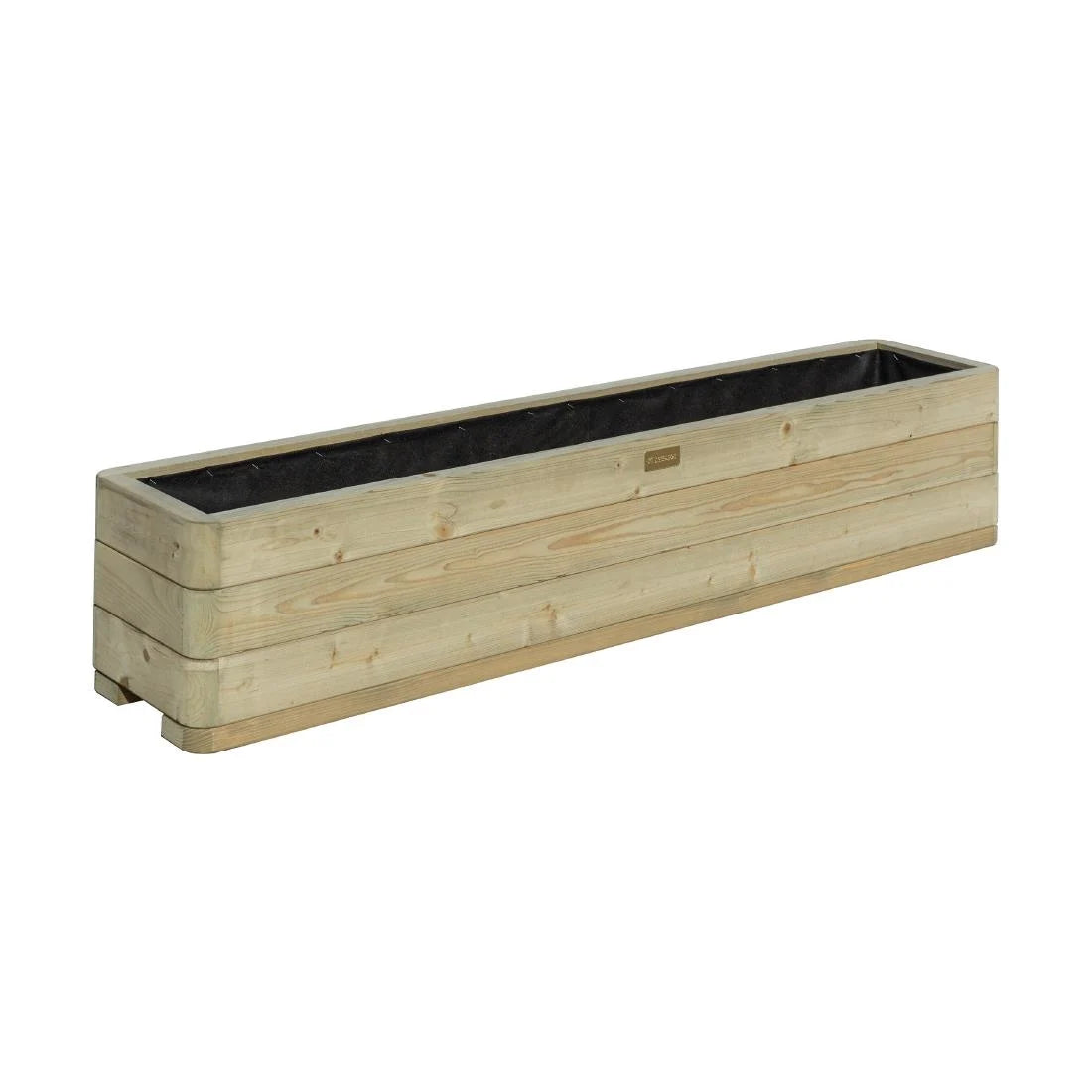 CH983 Rowlinson Marberry Patio Layer Planter Natural Timber 150cm