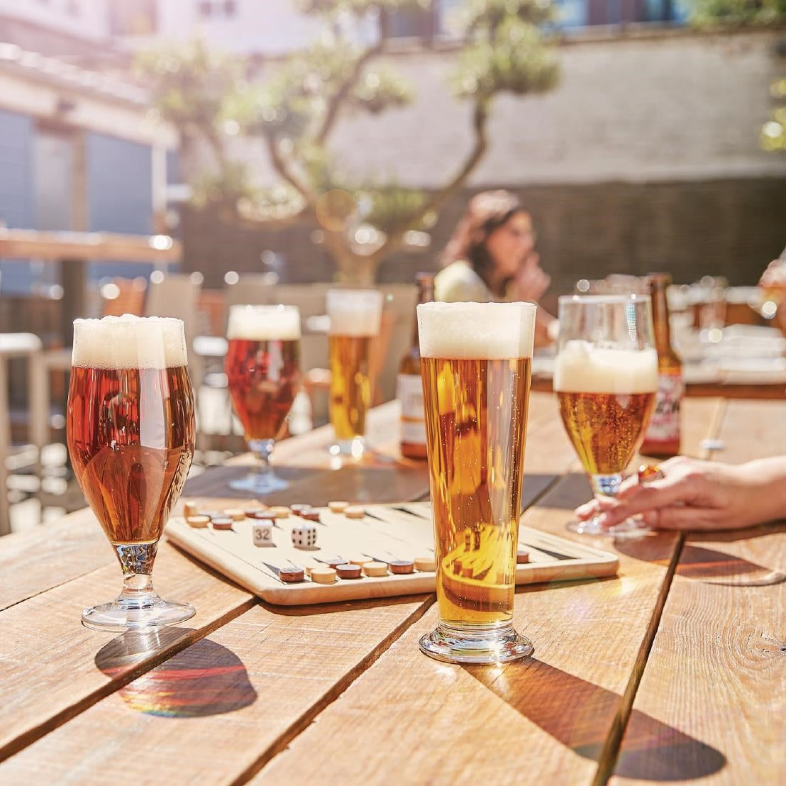 Arcoroc Cervoise Stem Beer Glasses 380ml LUKCA-NI 1/2 Pint (24 Pack)